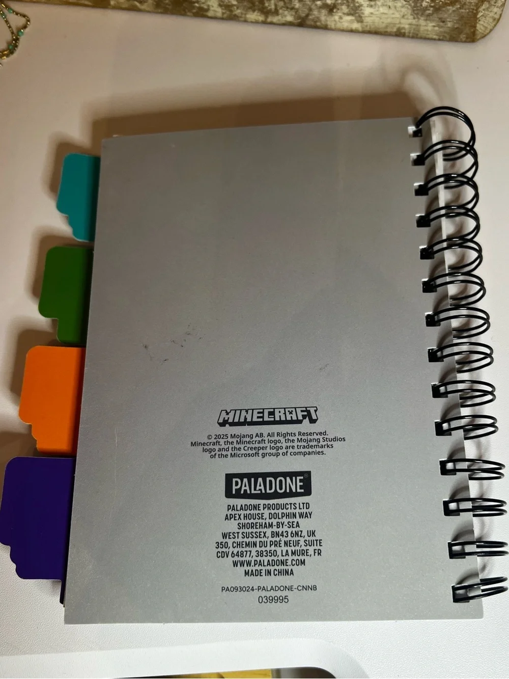 New MINECRAFT Paladone Notebook With Dividers